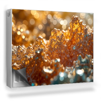 Mata magnetyczna na grzejnik Zbliżenie na małe kryształy ciepłe barwy