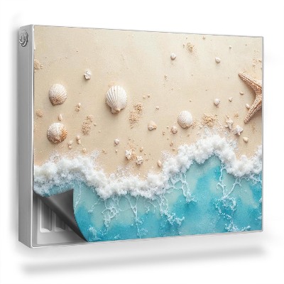 Mata magnetyczna na grzejnik Letni widok muszelki morze i plaża