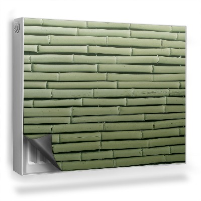 Mata magnesowa na kaloryfer Łodygi bambusa poziome stonowana zieleń