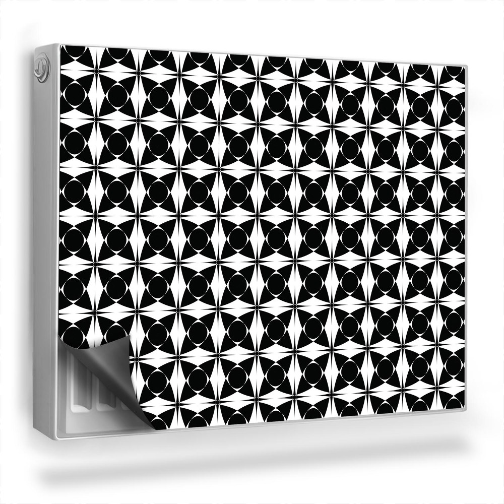 Mata magnesowa na kaloryfer Geometryczny wzór, kwadraty i koła