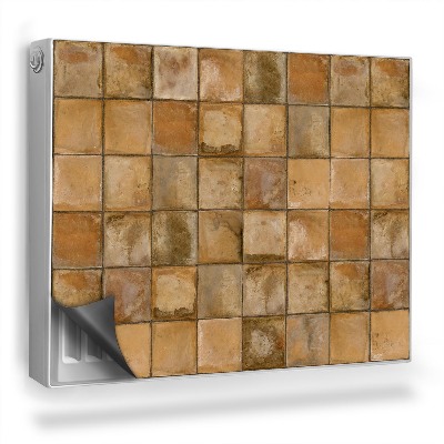 Mata magnesowa na kaloryfer Stare kafelki ślady zniszczenia