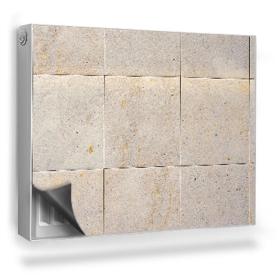 Mata magnesowa na kaloryfer Jasne płyty piaskowca kamienne kafelki