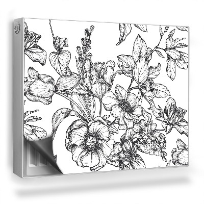 Mata magnesowa na kaloryfer Rysowane rośliny ilustracja kwiatów