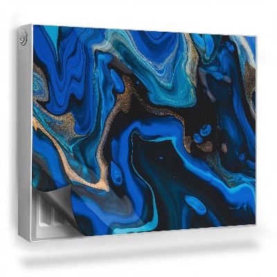 Mata magnetyczna na grzejnik Zmieszane farby, modna abstrakcja kształtów