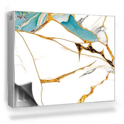 Mata magnetyczna na grzejnik Jasny marmur ze zdobieniami tekstura