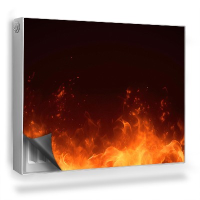Mata magnetyczna na grzejnik Płonący ogień potężne siły natury