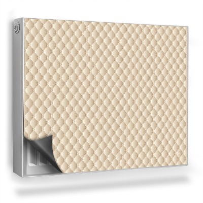 Mata magnetyczna na grzejnik Pikowany materiał wzór geometryczny jasny