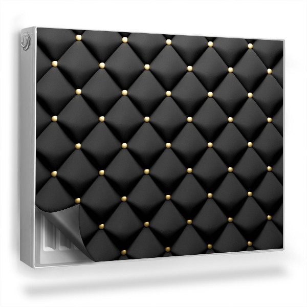 Mata magnesowa na kaloryfer Elegancki pikowany materiał glamour tekstura