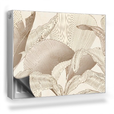 Mata magnetyczna na grzejnik Linearne wzory liści, naturalna kolorystyka