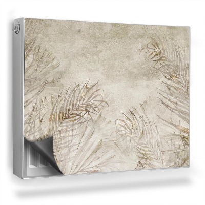 Mata magnesowa na kaloryfer Linearne kształty roślinne tło akwarelowe