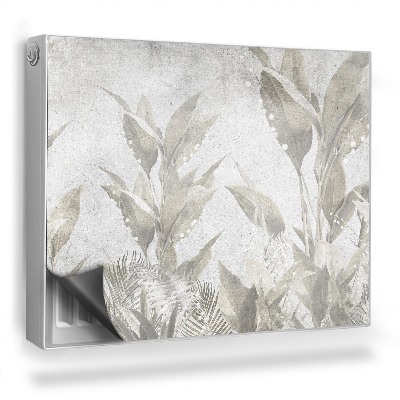 Mata magnesowa na kaloryfer Tropikalne rośliny liście na betonie boho