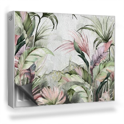 Mata magnesowa na kaloryfer Malowane tropikalne rośliny liście bananowca