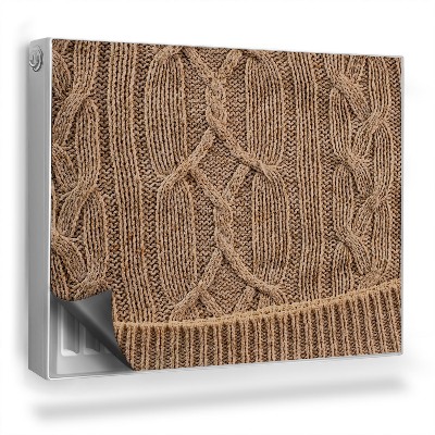 Mata magnetyczna na grzejnik Wełniany splot ziemiste ciepłe barwy zoom