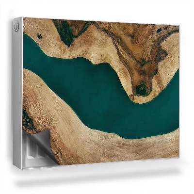 Mata magnetyczna na grzejnik Naturalne drewno, wyraźne słoje, żywica