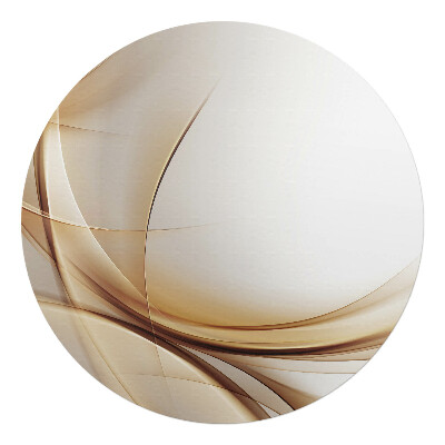 Mata na podłogę pod krzesło okrągła Delikatne linie abstrakcji