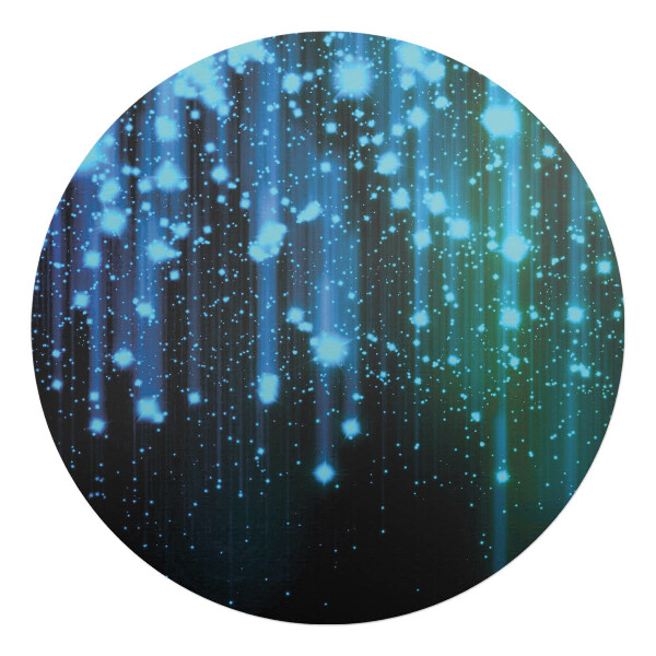 Mata pod krzesło okrągła Świetliste smugi