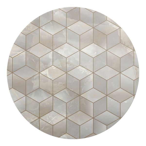 Podkładka pod krzesło obrotowe okrągła Geometryczny wzór 3D