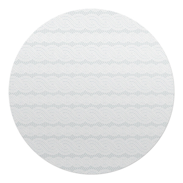 Podkładka pod krzesło okrągła Faliste linie retro