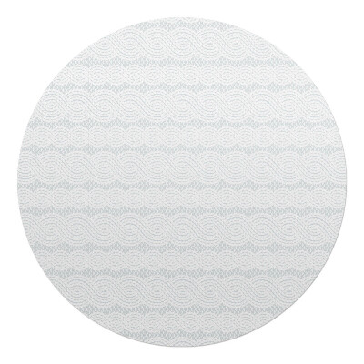 Podkładka pod krzesło okrągła Faliste linie retro