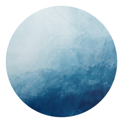 Mata na podłogę pod krzesło okrągła Akwatyczna abstrakcja