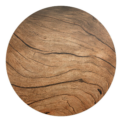 Mata na podłogę pod krzesło okrągła Drewniane słoje