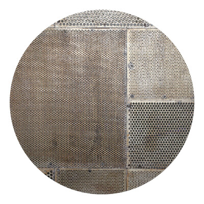 Mata pod krzesło okrągła Metalowe perforacje