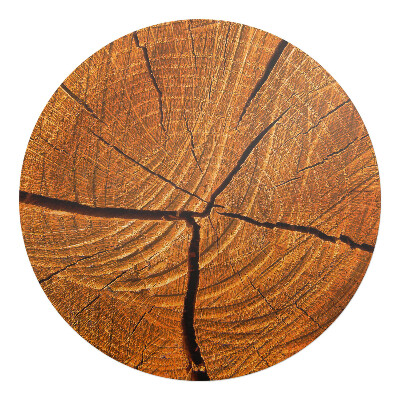 Mata na podłogę pod krzesło okrągła Słoje drewna