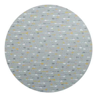 Mata na podłogę pod krzesło okrągła Strzały w rzędach