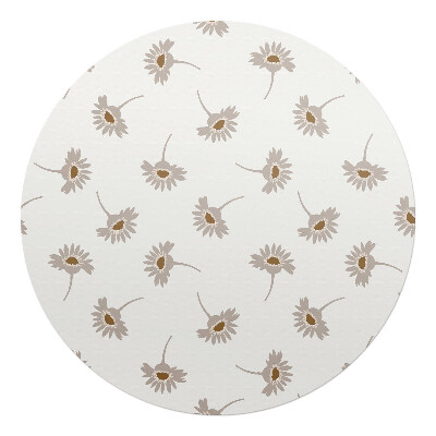 Podkładka pod krzesło okrągła Kwiatowy wzór retro