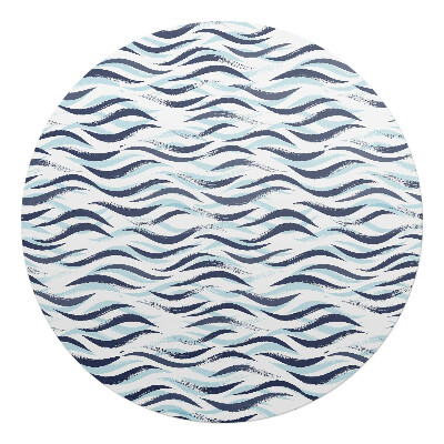 Podkładka pod krzesło obrotowe okrągła Falujące linie
