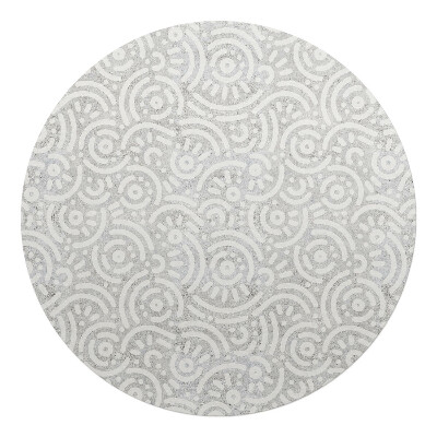 Podkładka pod krzesło obrotowe okrągła Geometryczny wzór retro