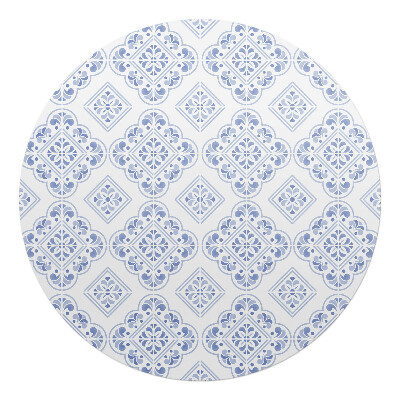 Podkładka pod krzesło obrotowe okrągła Geometryczny wzór retro