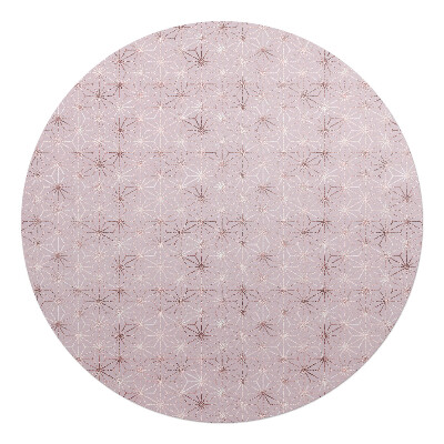 Mata na podłogę pod krzesło okrągła Geometryczny wzór kwiatowy
