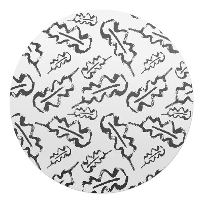 Podkładka pod krzesło okrągła Liście w abstrakcji