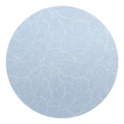 Mata na podłogę pod krzesło okrągła Liść w splocie