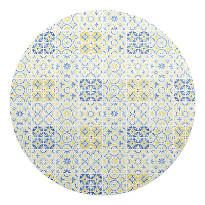 Podkładka pod krzesło obrotowe okrągła Geometryczny wzór retro