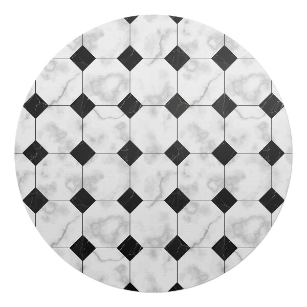 Podkładka pod krzesło obrotowe okrągła Geometryczny wzór płytek