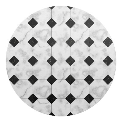 Podkładka pod krzesło obrotowe okrągła Geometryczny wzór płytek