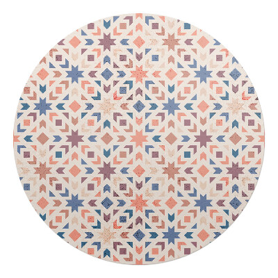 Podkładka pod krzesło okrągła Geometryczny wzór retro