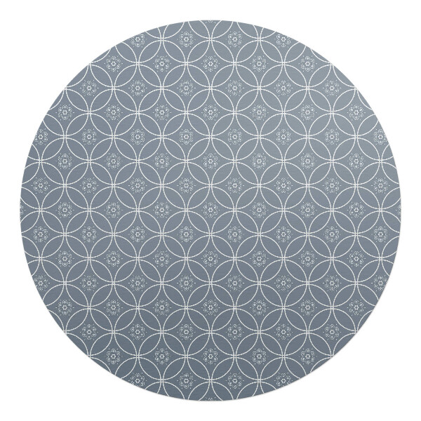 Mata na podłogę pod krzesło okrągła Geometryczny wzór retro