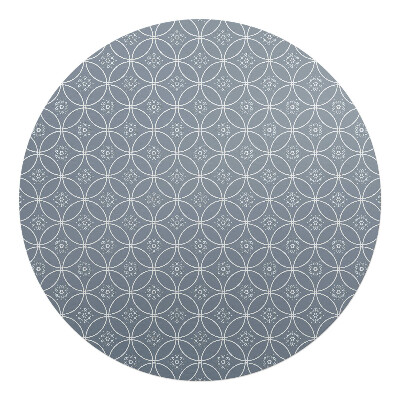 Mata na podłogę pod krzesło okrągła Geometryczny wzór retro