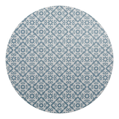 Podkładka pod krzesło okrągła Kwiatowy ornament