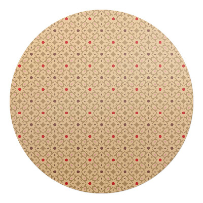 Podkładka pod krzesło obrotowe okrągła Kwiatowy wzór retro