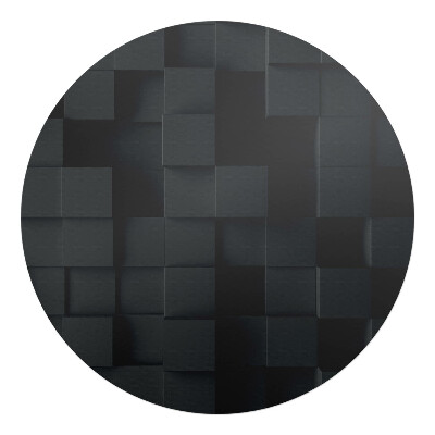 Podkładka pod krzesło obrotowe okrągła Trójwymiarowe kostki