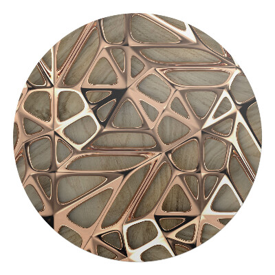 Mata na podłogę pod krzesło okrągła Organiczne linie 3D