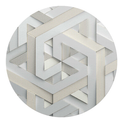 Podkładka pod krzesło okrągła Geometryczny splot