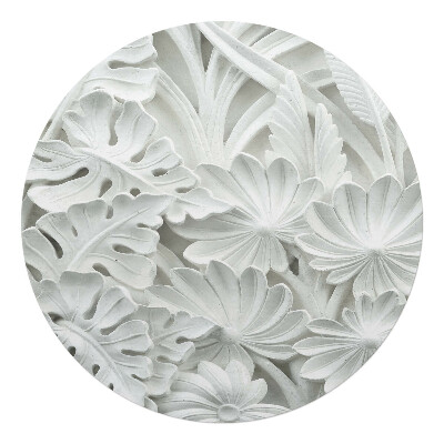 Podkładka pod krzesło okrągła Kwiatowy relief