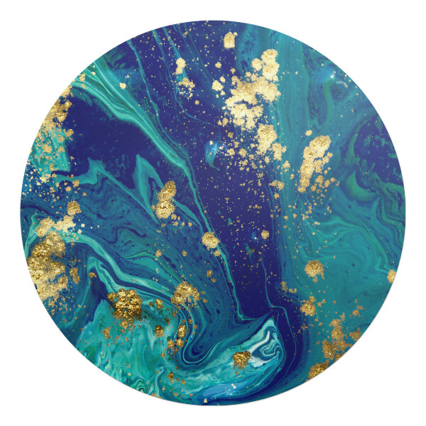 Podkładka pod krzesło obrotowe okrągła Marmurowe fale