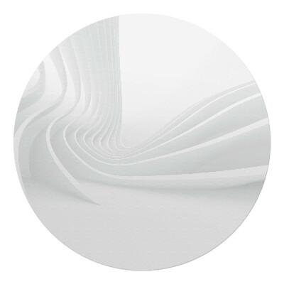 Mata na podłogę pod krzesło okrągła Futurystyczne fale