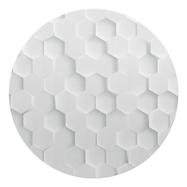 Podkładka pod krzesło obrotowe okrągła Plaster miodu 3D